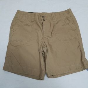 Eddie Bauer Womens Shorts 14 Brown Ripstop Organic Lightweight Hiking Outdoors.